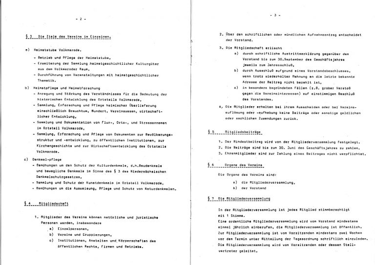 Satzung 3. Seite